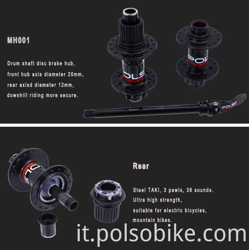 MTB hub with brake disc